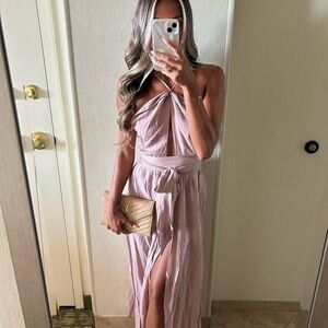 Elegant soft purple Maxi Dress